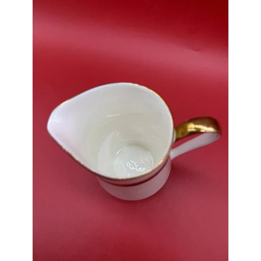 Mikasa Narumi PEMBROKE 106 Creamer & Sugar Bowl w Lid And Shaker Gold Trimmed